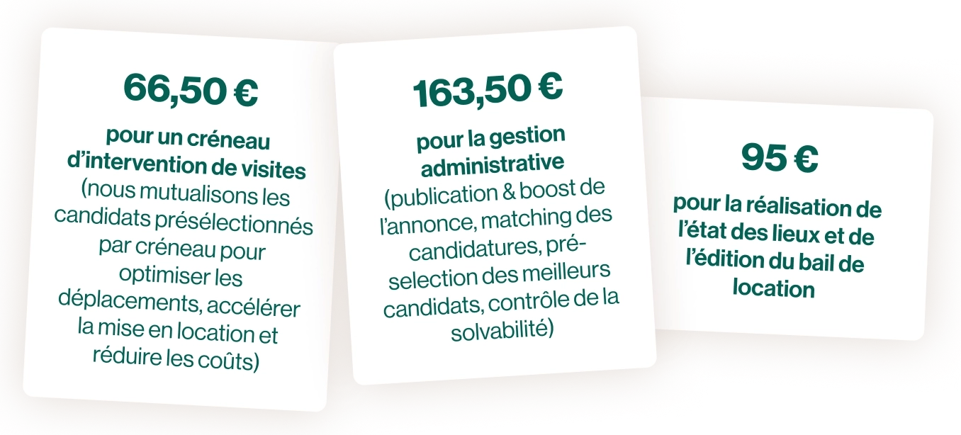  Icônes illustrant la tarification flexible de la mise en location Keynavo : contrat, symbole euro, calendrier et validation – design minimaliste beige sur fond transparent